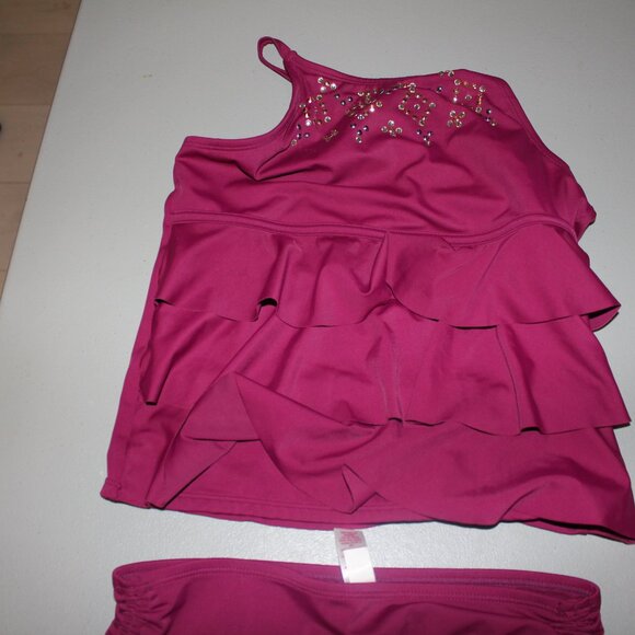 2 Pcs Justice Tankini Swimsuit - Picture 4 of 12